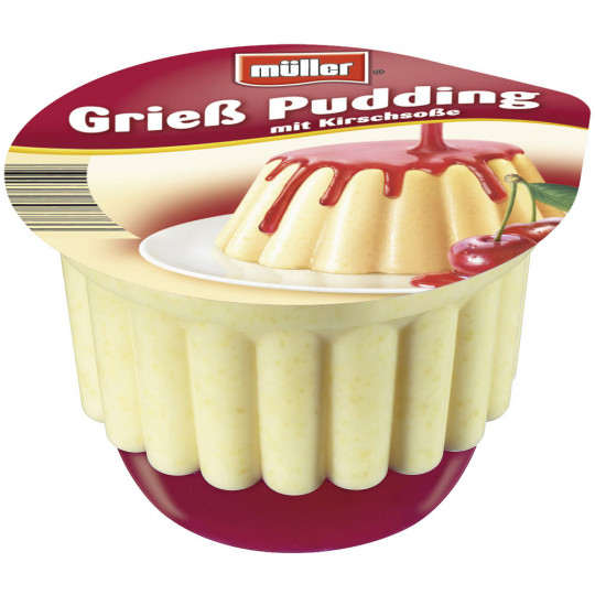 Müller Grieß Pudding mit Kirschsoße 450G 