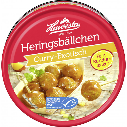 Hawesta Heringsbällchen Curry-Exotisch 200G 