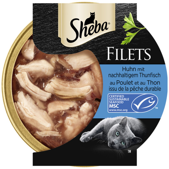 Sheba Filets Huhn mit nachhaltigem Thunfisch 60G