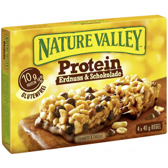 Nature Valley Protein Erdnuss & Schokolade Riegel 4ST 160G MHD 06.12.2022 