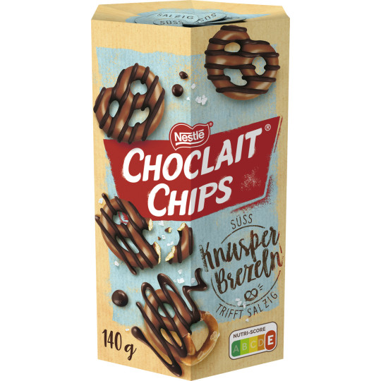 Nestle Choclait Chips Knusperbrezeln 140G 