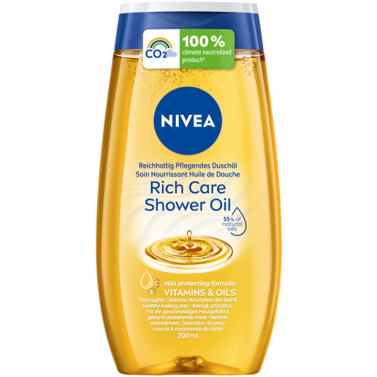 Nivea Rich Care Shower Oil 200ML 