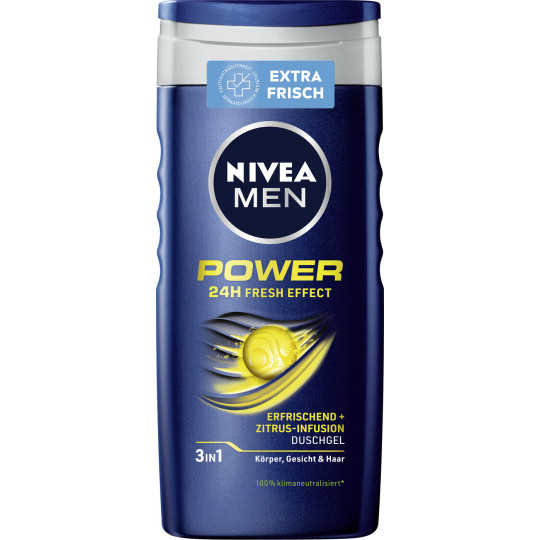 Nivea Men 3in1 Duschgel Power 24H Fresh Effect 250ML 