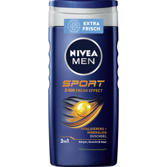 Nivea Men 3in1 Duschgel Sport 24H Fresh Effect 250ML 