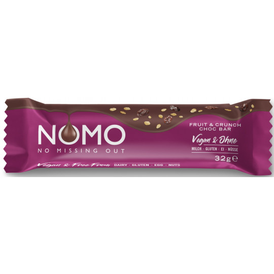 Nomo Fruit & Crunch Choc Bar 32G 
