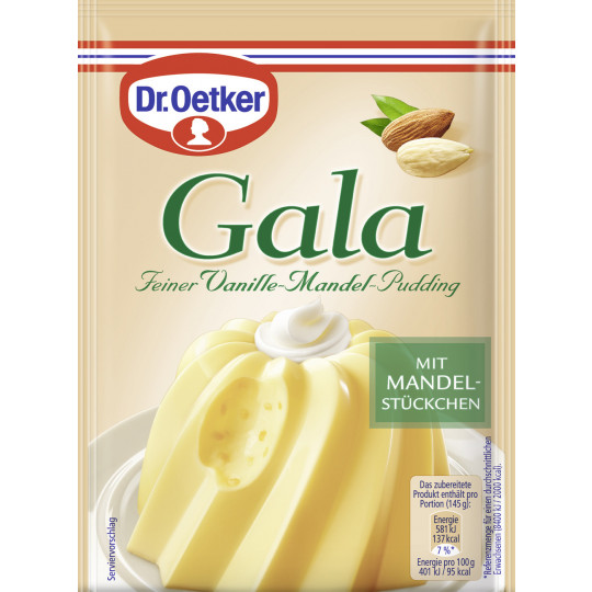 Dr.Oetker Gala feiner Vanille-Mandel-Pudding 2x 40G 