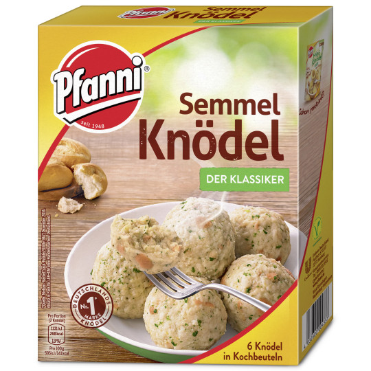 Pfanni Semmelknödel der Klassiker im Kochbeutel - 6 Knödel 200G