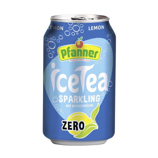 Pfanner Eistee Lemon Zero Sparkling 0,33l DPG