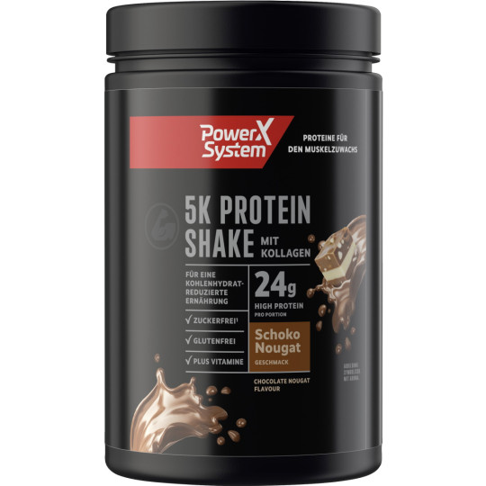 Power System 5K Protein Shake Professional Eiweiss 90 Schoko-Nougat 360G 