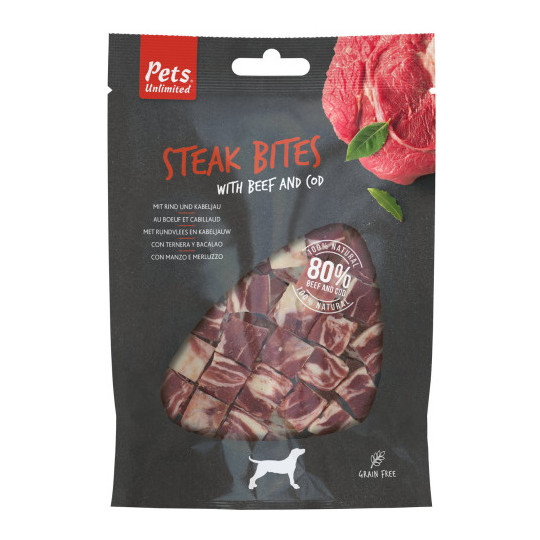 Pets Unlimited Steak Bites 100G