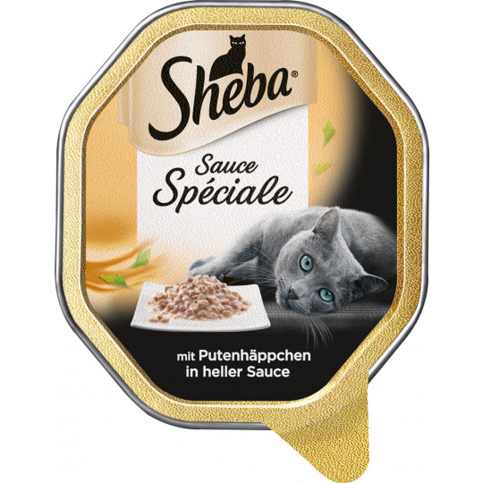 Sheba Sauce Spéciale mit Putenhäppchen in heller Sauce 85G 
