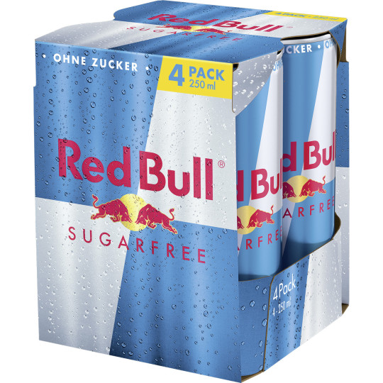 Red Bull Energy Drink Sugarfree 4x 250ML 
