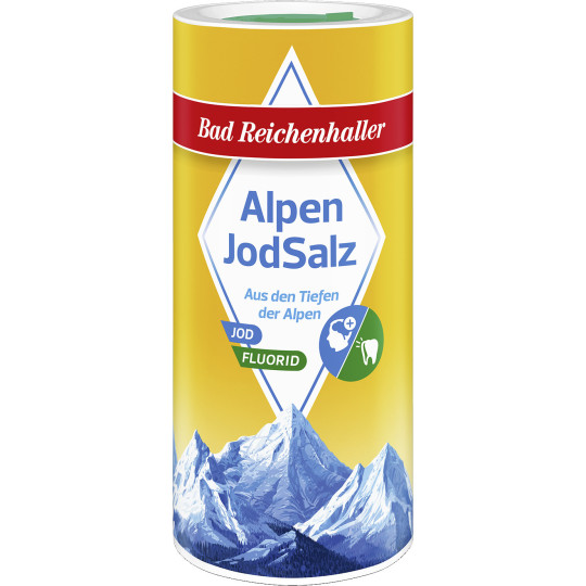 Bad Reichenhaller Alpen Jod Salz + Fluorid 500G 