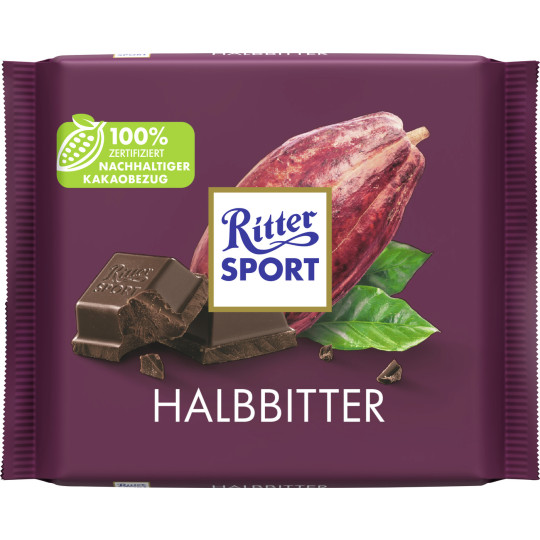Ritter Sport Halbbitter 100G 