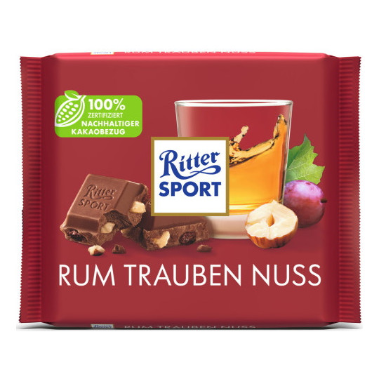 Ritter Sport Rum Trauben Nuss 100G 