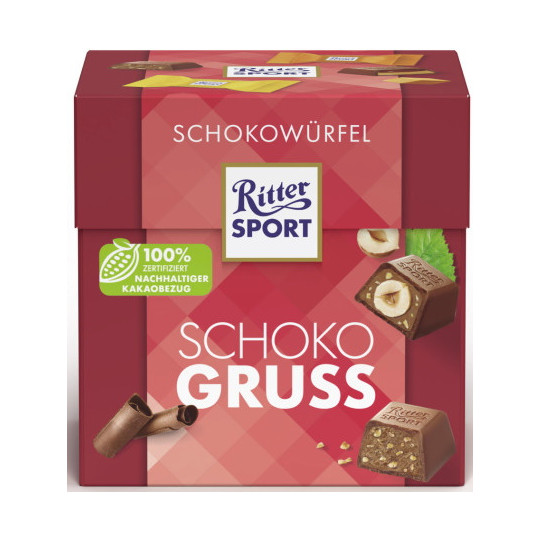 Ritter Sport Schokowürfel Schoko Gruss 176G 