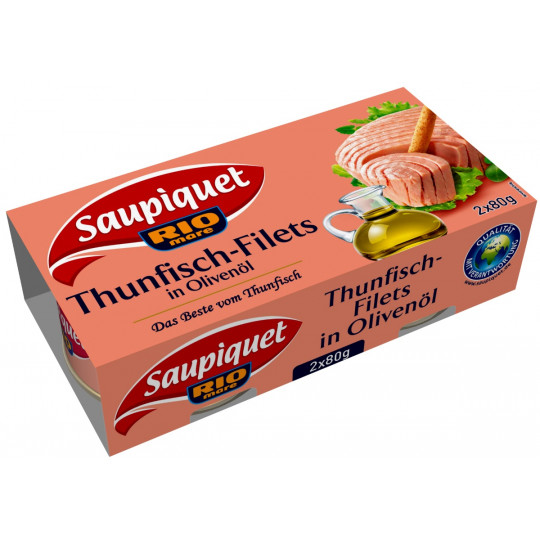 Saupiquet Thunfisch-Filets in Olivenöl 2x 80 g 