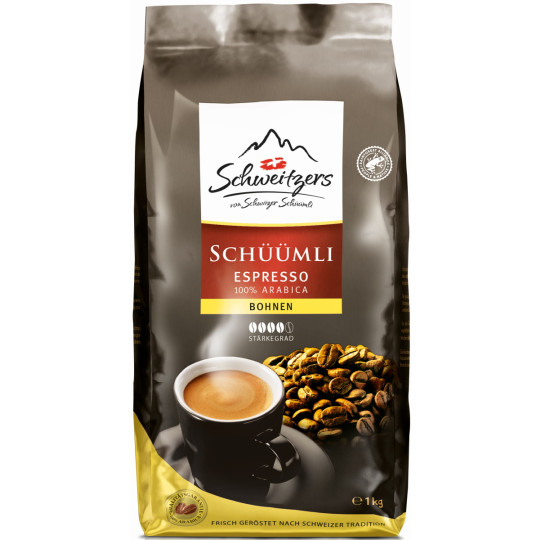 Schweitzers Schüümli Espresso 100% Arabica Bohnen 1KG 