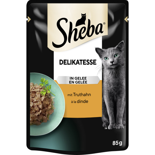 Sheba Delikatesse in Gelee mit Truthahn 85G
