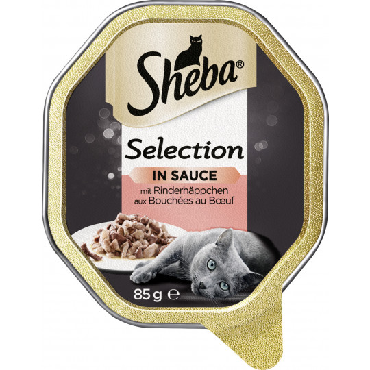 Sheba Selection in Sauce mit Rinderhäppchen 85G 