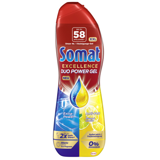 Somat Excellence Duo Power Gel Zitrone & Limette 928ML 