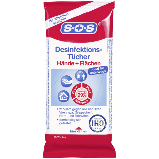 SOS Desinfektionstücher 10ST 