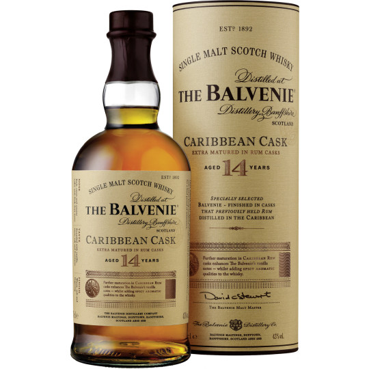 The Balvenie Whisky Caribbean Cask 14 Jahre 43% GP 0,7L 