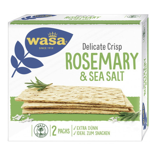 Wasa Delicate Crisp Rosemary & Sea Salt 190G 