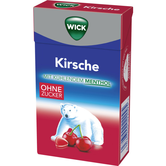 WICK Spearmint Hustenbonbons Mit Menthol – Ohne Zucker, Erfrischend Kühlend, 72 G Beutel