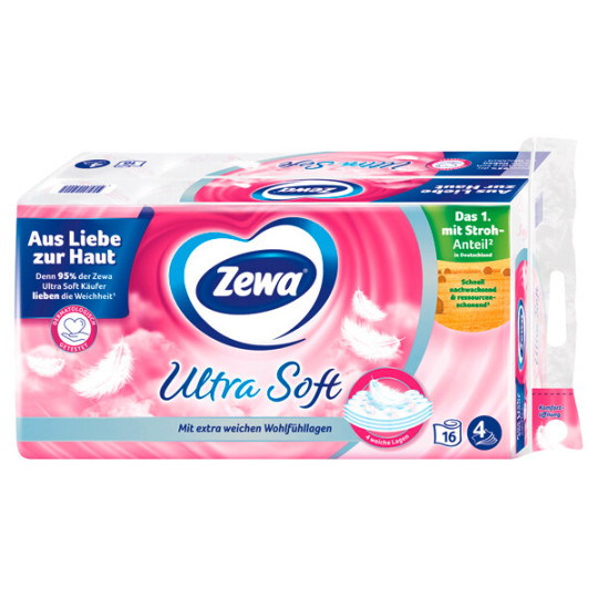 Zewa Ultra Soft Toilettenpapier 4-lagig 16x 150Blatt