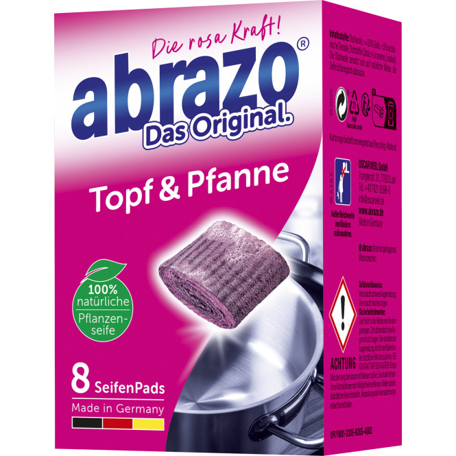 Abrazo Topf & Pfanne Seifenpads Topfreiniger 8ST
