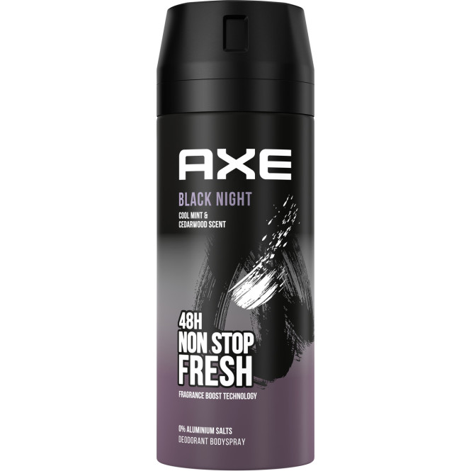 AXE Black Night Bodyspray 150ml – 48h Schutz Gegen Schweißgeruch, Deo Ohne Aluminium Für Männer