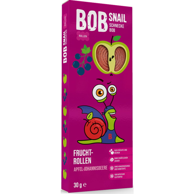 Bob Snail Frucht-Rollen Apfel-Johannisbeere 3ST 30G