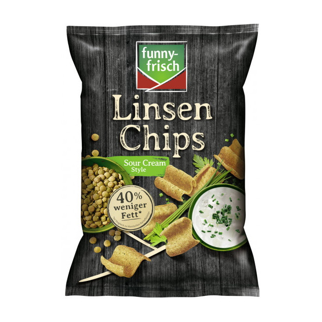 EDEKA24  Funny Frisch Linsen Chips Sour Cream 90G