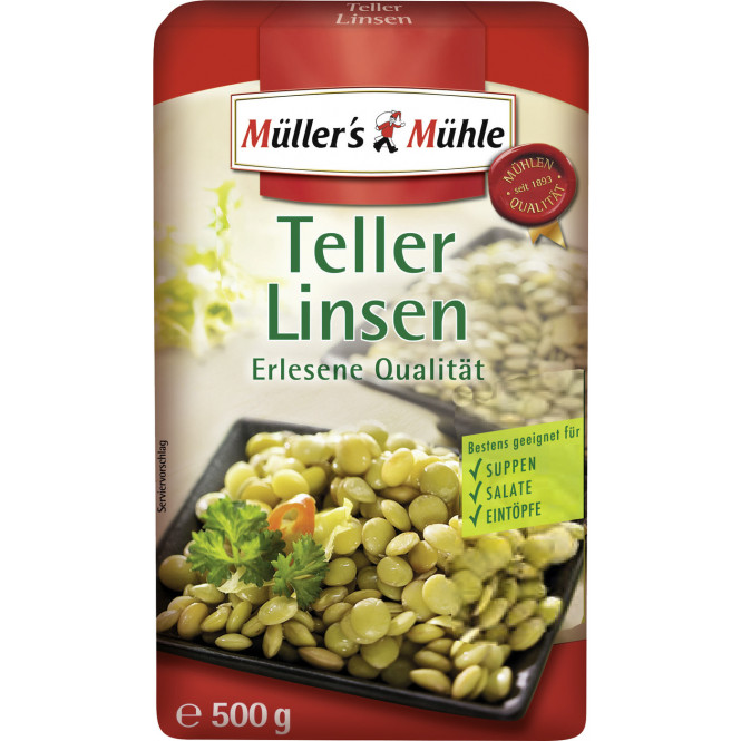 EDEKA24  Müller's Mühle Teller Linsen 500G