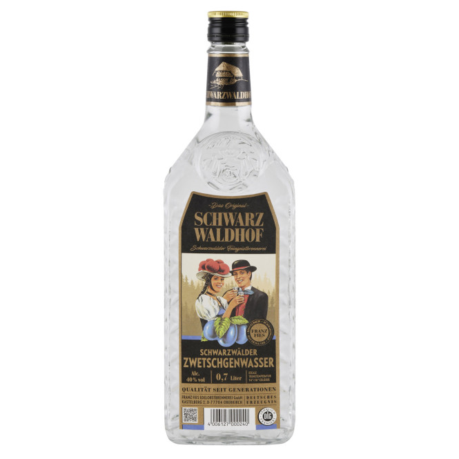 Schwarzwaldhof Schwarzwälder Zwetschgenwasser 40% 0,7L - Abverkauf