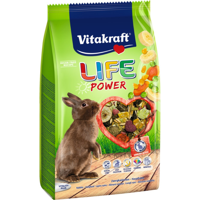 Vitakraft Life Power für Zwergkaninchen 600g - MHD 12.2025 600.000