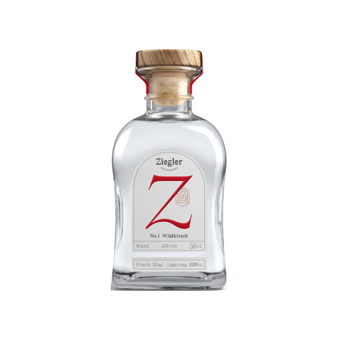 Ziegler Wildkirsch Brand No. 1 (43 % Vol., 0,5 Liter)