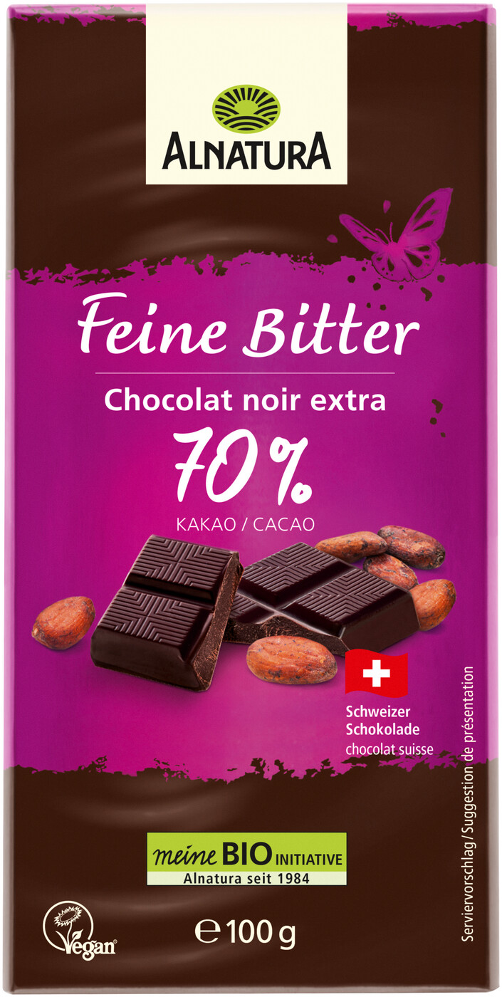 Alnatura Bio Feine Bitter Schokolade 70% Kakao 100G