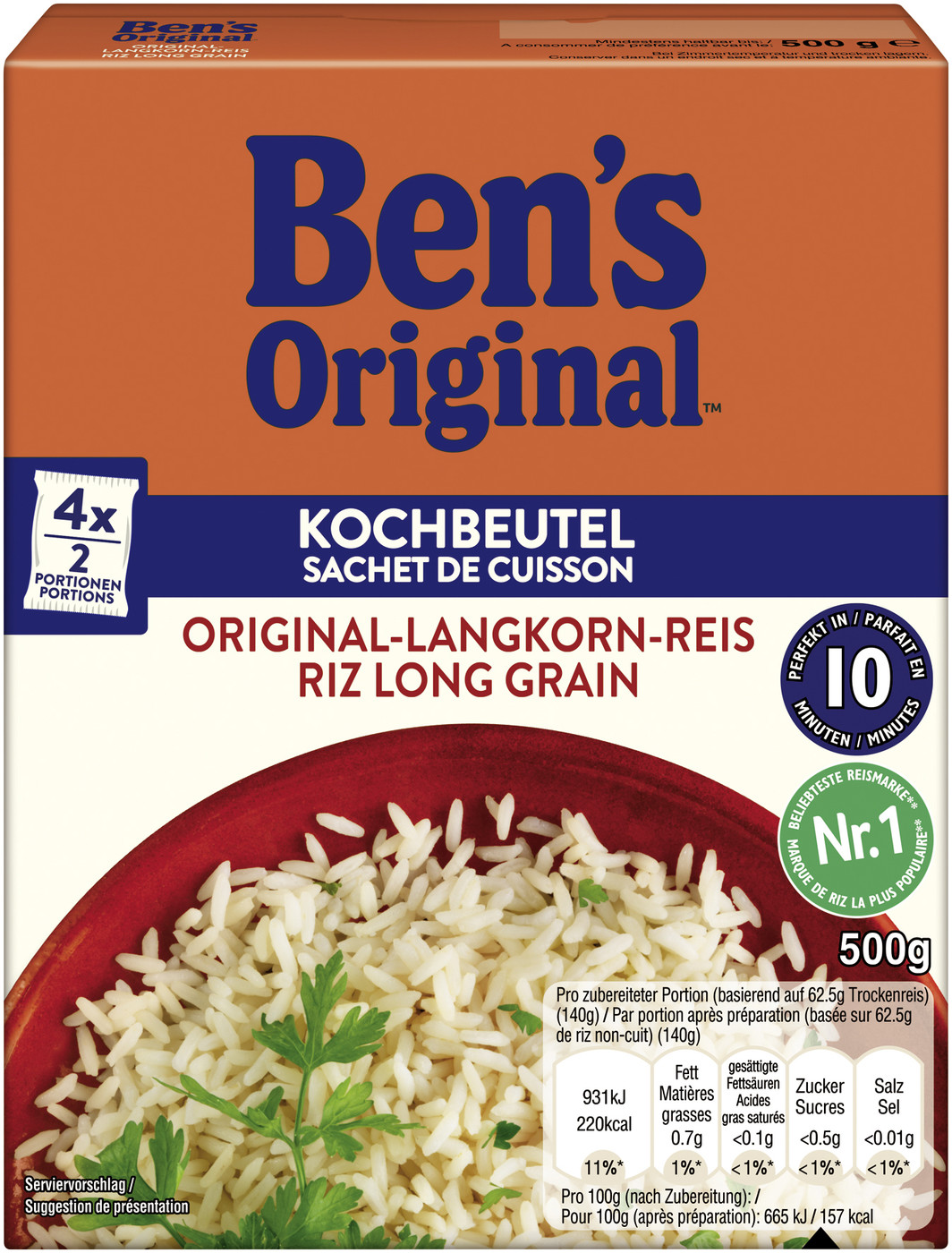 Ben's Original Original-Langkorn-Reis 10 Minuten