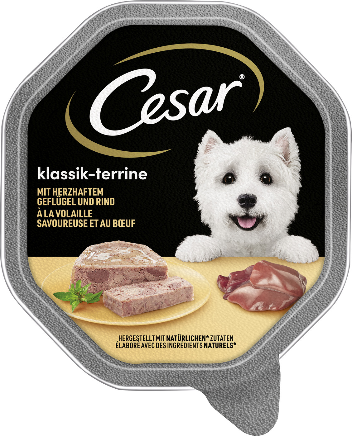 Cesar Klassik-Terrine mit herzhaftem Geflügel und Rind 150G