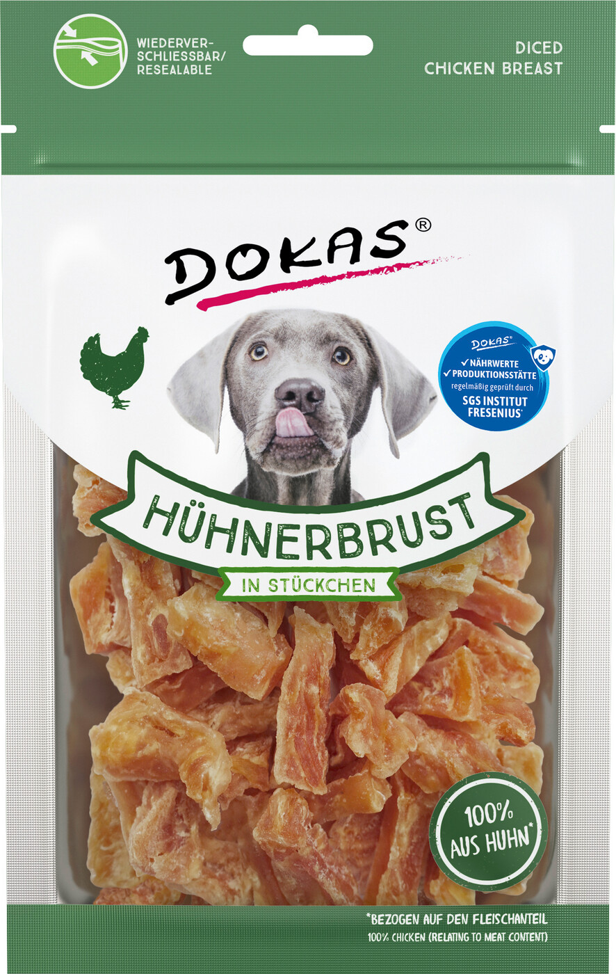 Dokas Hühnerbrust in Stückchen 70G