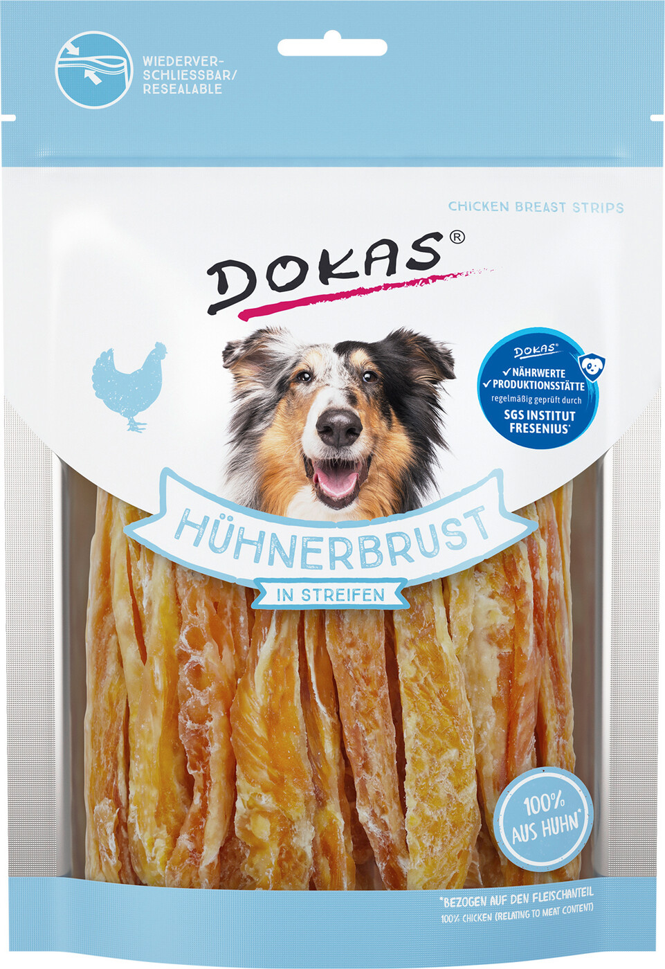 Dokas Hühnerbrust in Streifen 250G