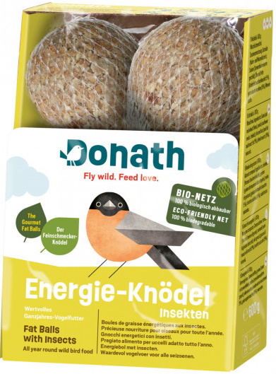 Donath Vogelfutter Energie Knödel Insekten Bio-Netz 600G