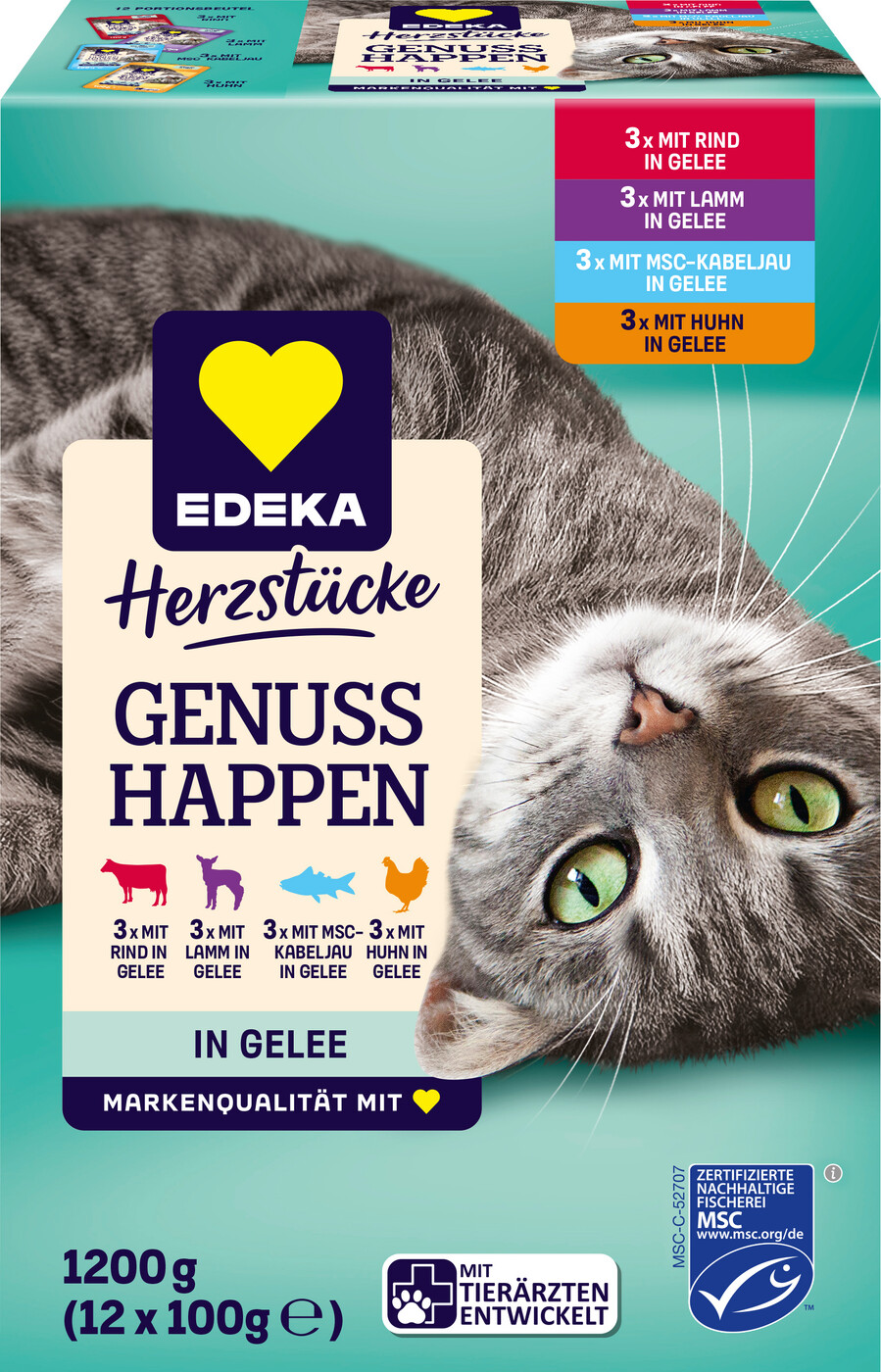 EDEKA Genuss Happen in Gelee 12x 100G