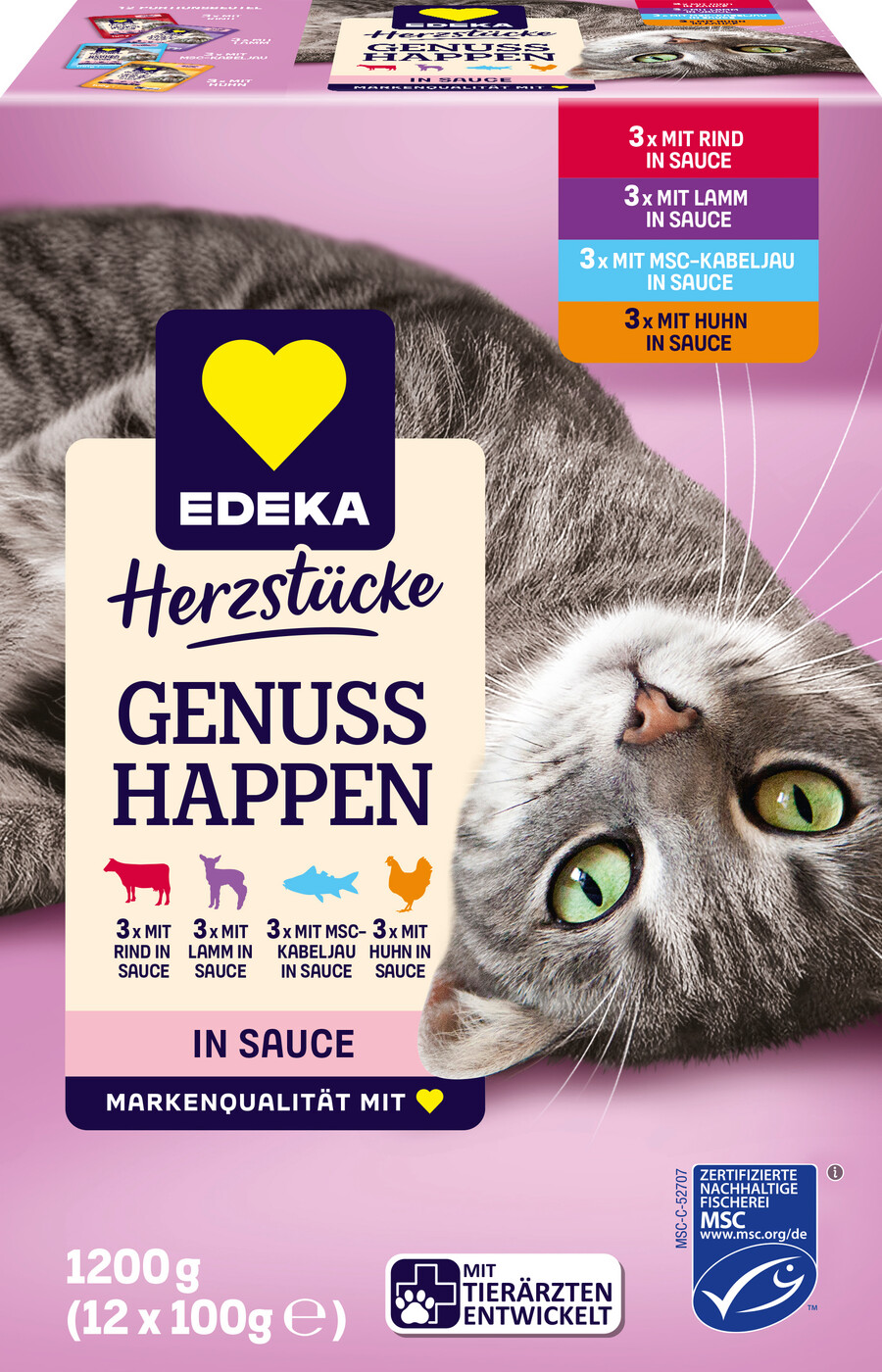 EDEKA Herzstücke Genuss Happen in Sauce 12x100G