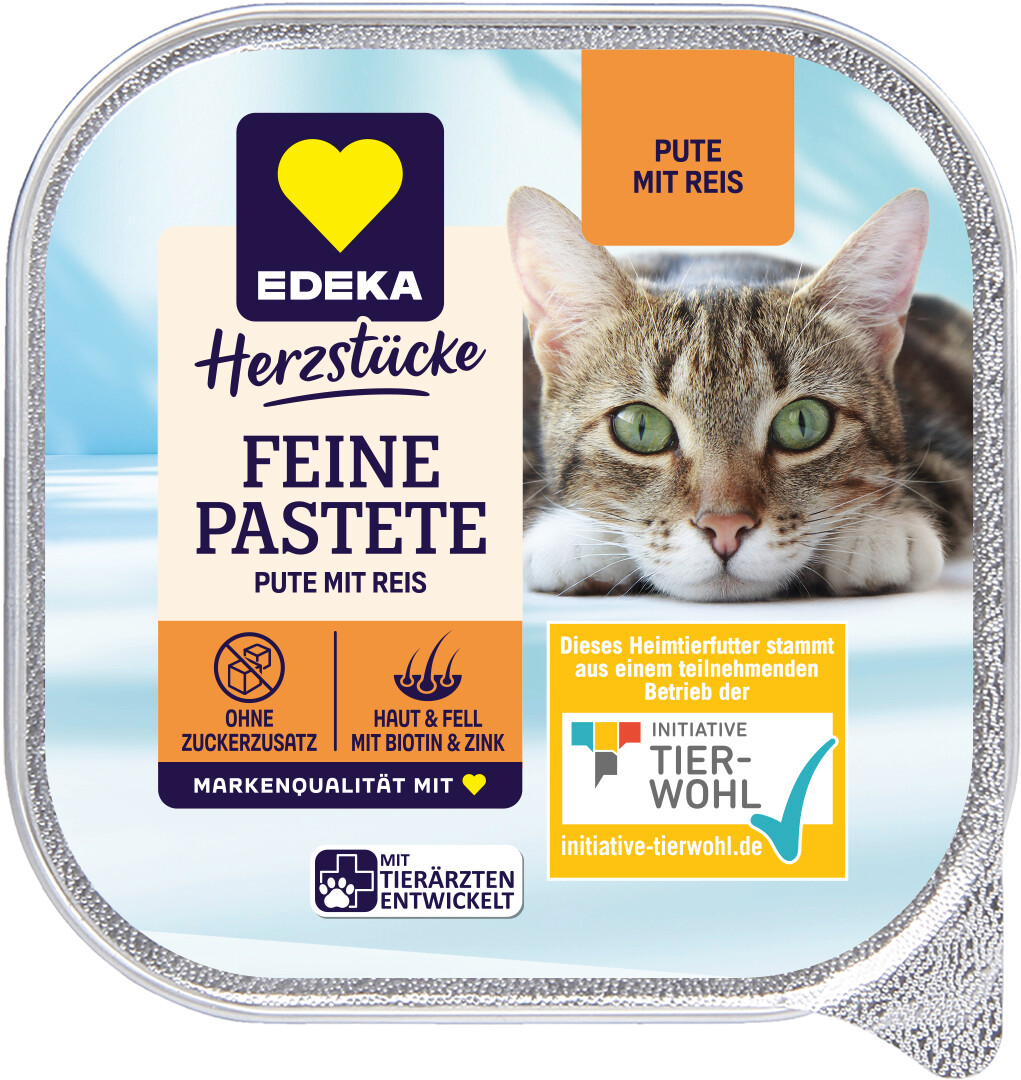 EDEKA Herzstücke Feine Pastete Pute mit Reis 100G