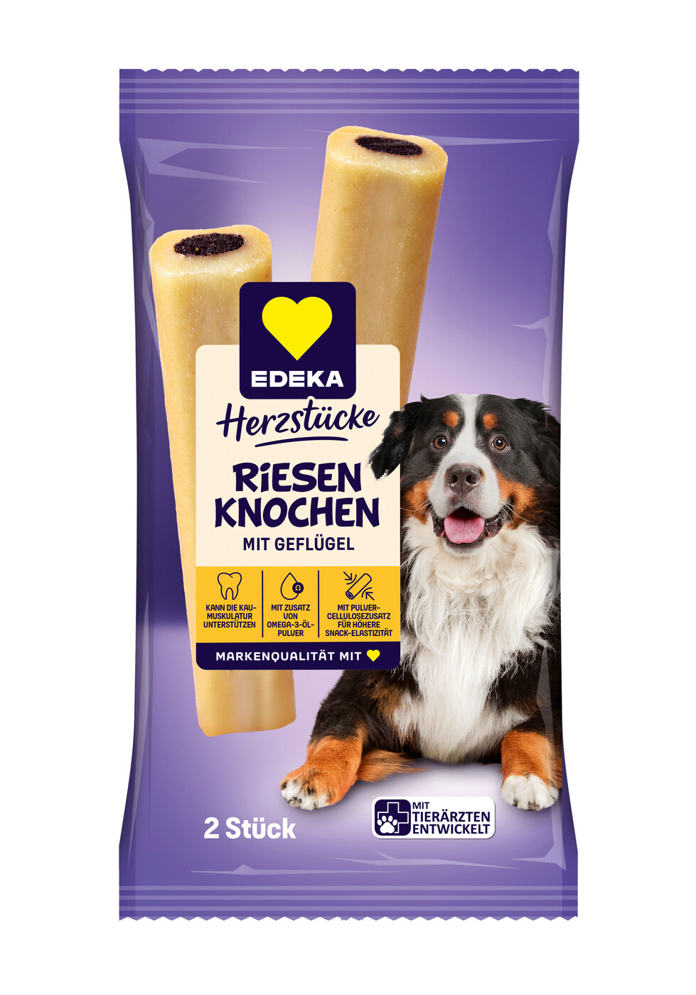 EDEKA Herzstücke I Love Riesenknochen mit Geflügel 200G
