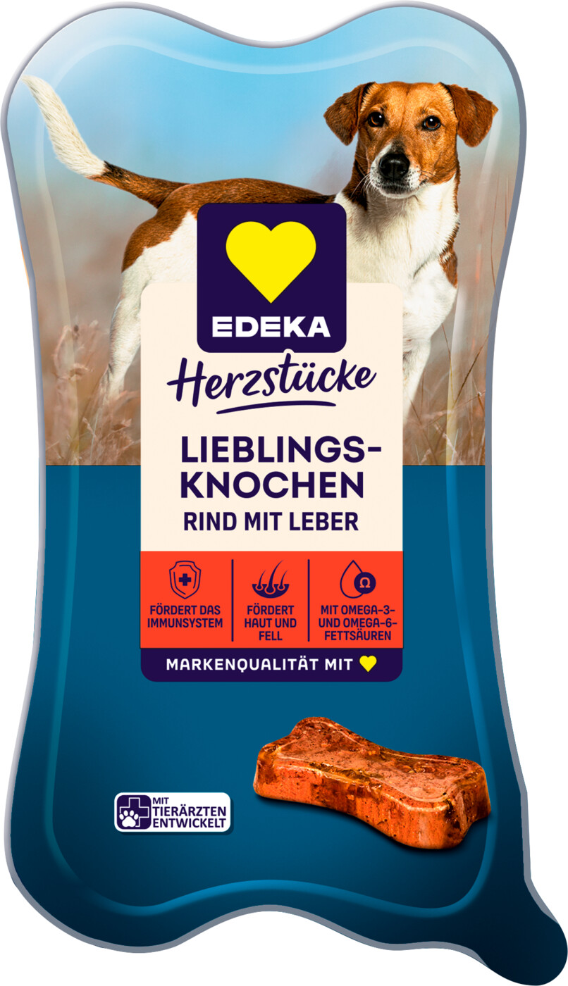 EDEKA Herzstücke Lieblingsknochen Rind mit Leber 175G