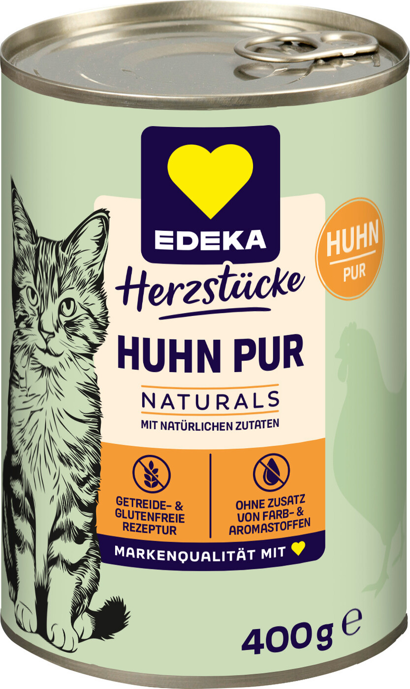 EDEKA Herzstücke Naturals Huhn pur Katzenfutter 400G